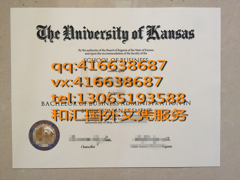 University of Kansas diploma美国堪萨斯大学毕业证