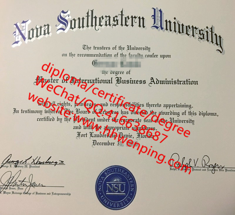 美国诺瓦东南大学毕业证Nova Southeastern University degree