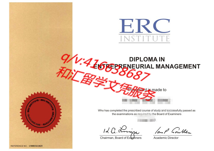 新加坡ERC学院毕业证， ERC Institute Diploma