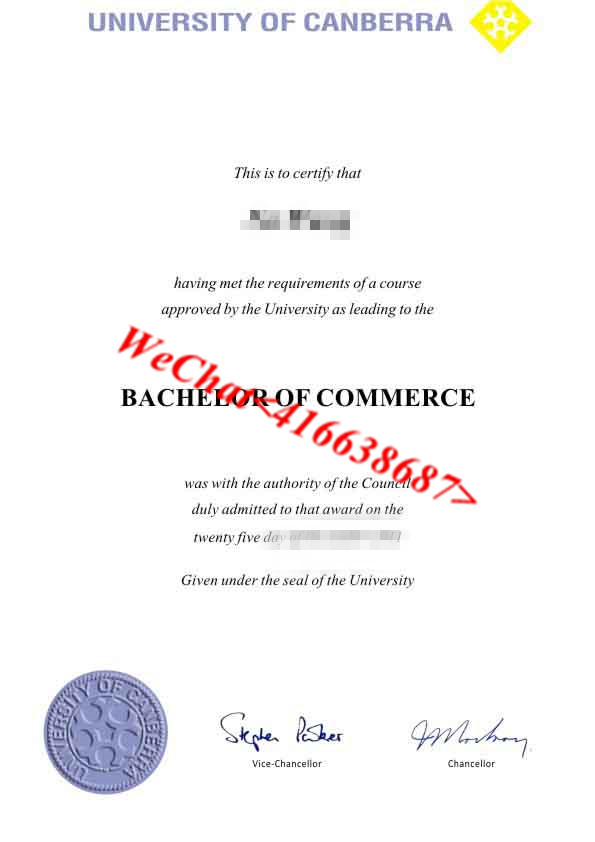 堪培拉大学毕业证 University of Canberra diploma