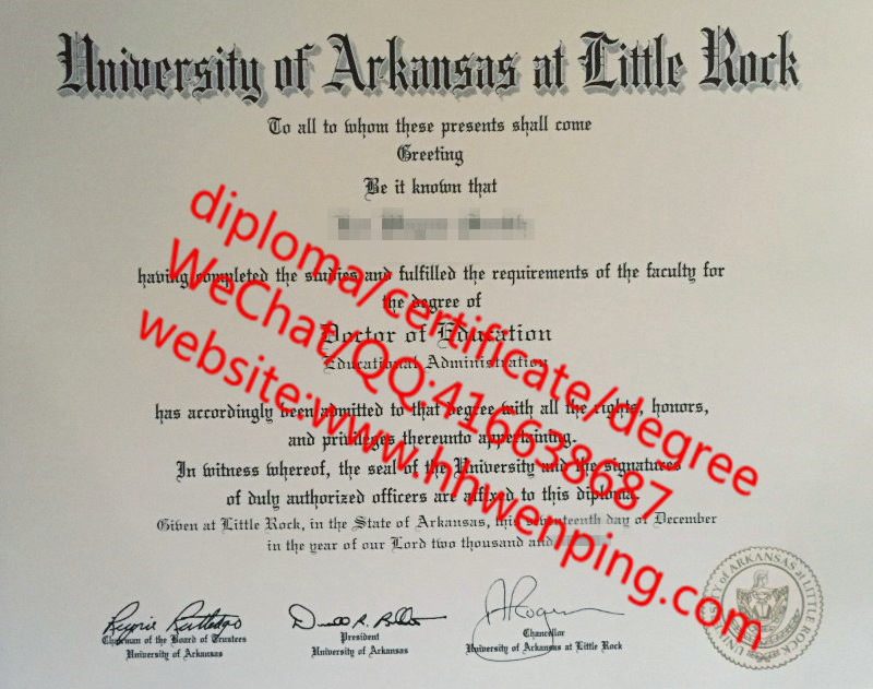 美国阿肯色大学小石城分校毕业证 University of Arkansas at Little Rock degree