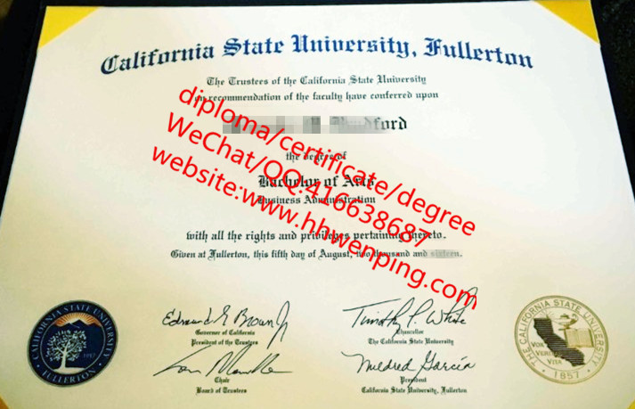 美国加州州立大学富尔顿分校毕业证 California State University, Fullerton diploma