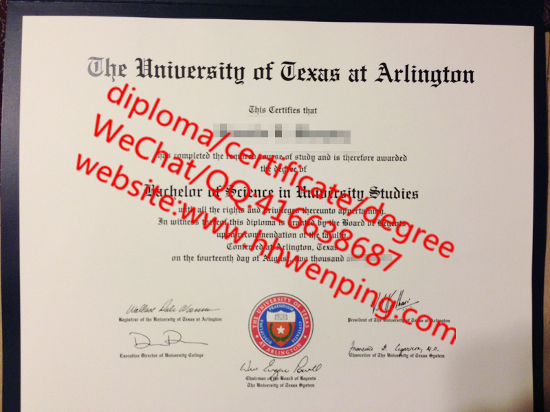 美国德州大学阿灵顿分校毕业証University of Texas at Arlington diploma