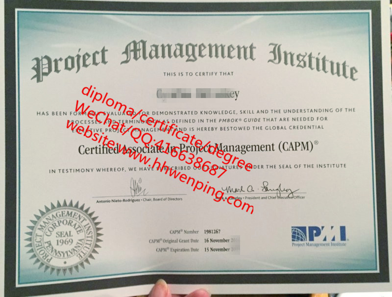 美国PMP项目管理专业人士资格认证书Project Management Professional