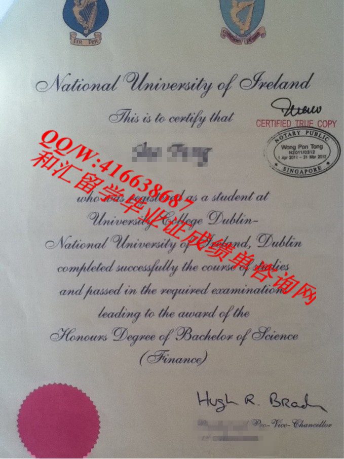 爱尔兰国立大学毕业证 National University of Ireland Diploma