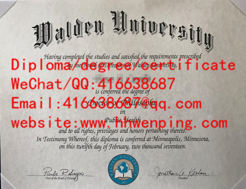 美国瓦尔登大学毕业证Walden University degree