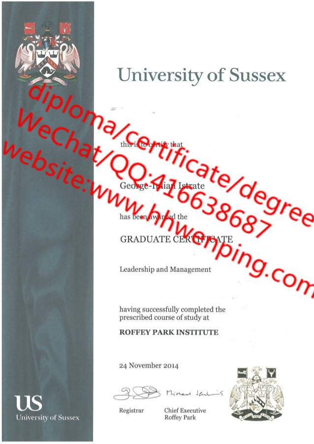 英国萨塞克斯大学毕业证University of Sussex diploma