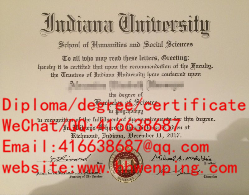 印第安纳大学毕业证Indiana University diploma