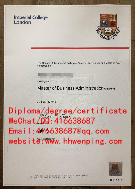 Imperial College London diploma英国伦敦帝国理工学院毕业证