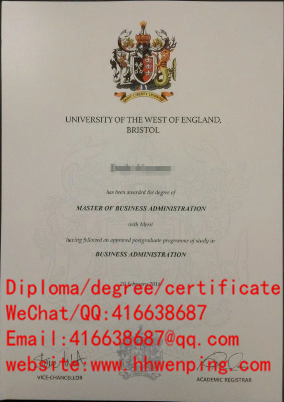 university of west of england bristol degree英国西英格兰大学毕业证