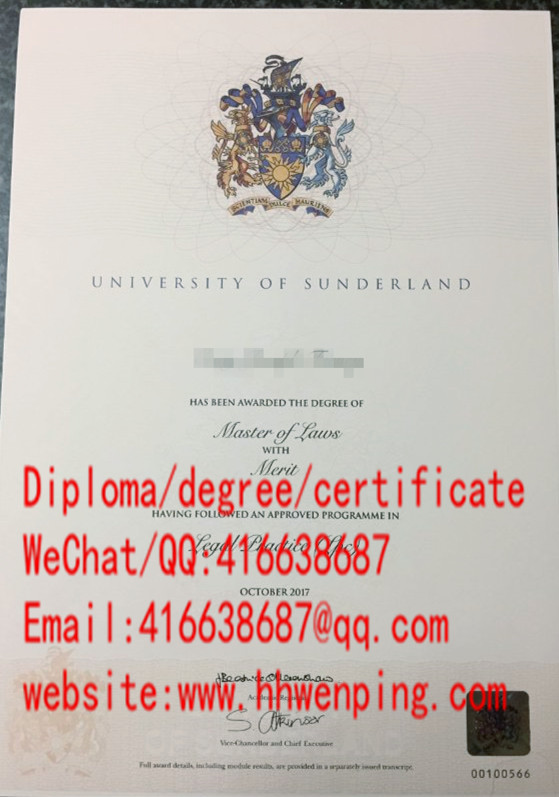 The University of Sunderland degree/diploma英国桑德兰大学毕业证