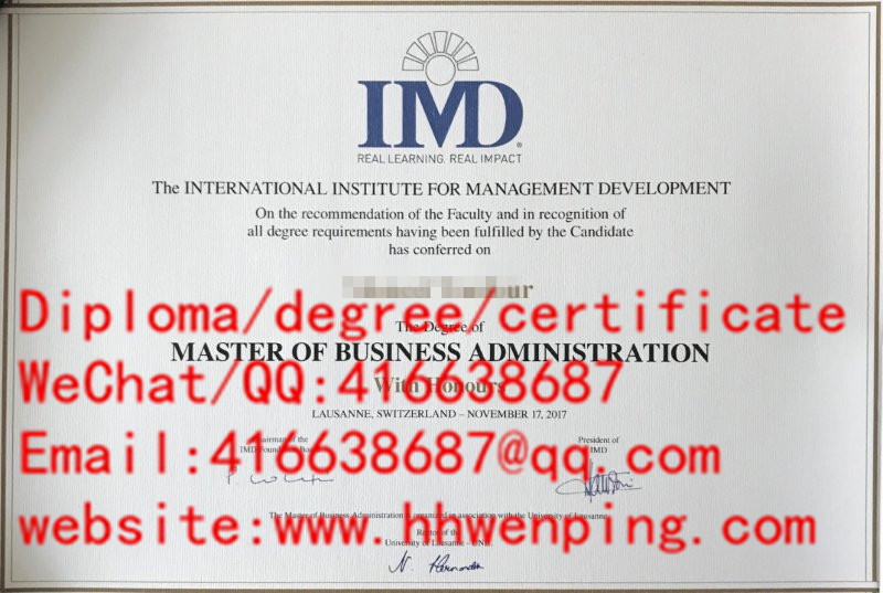 瑞士洛桑国际管理学院International Institute for Management Development（IMD）degree