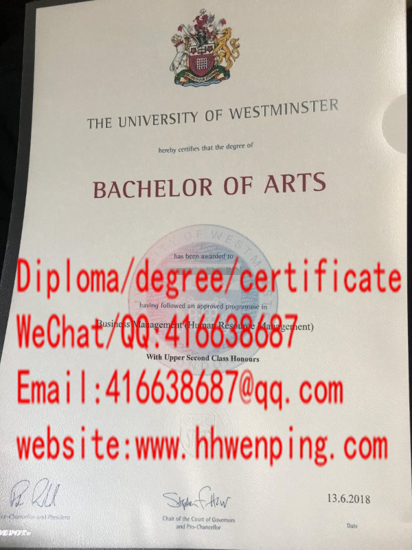 University of Westminster bachelors certificate