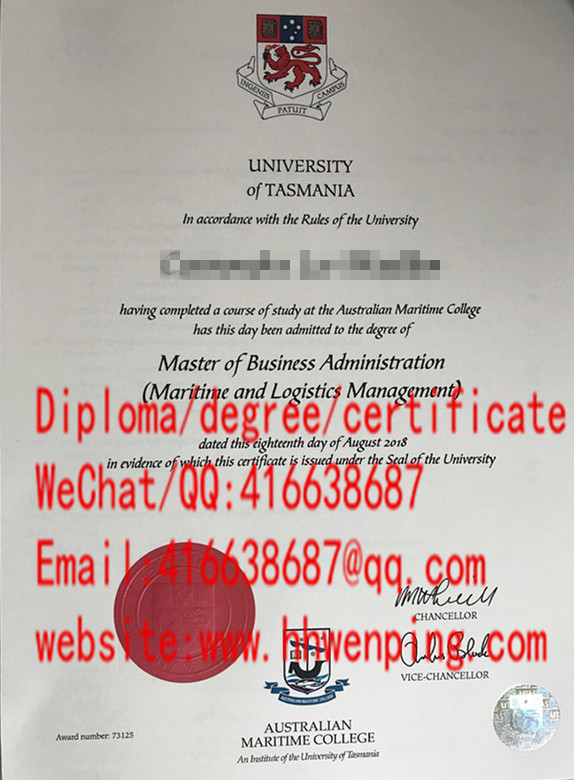 澳大利亚塔斯马尼亚大学毕业证2018 University of Tasmania（UTAS） diploma