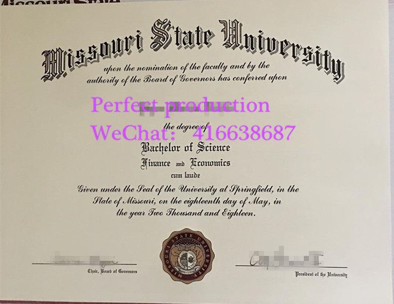 密苏里州立大学学士学位MissouriState University bachelors certificate