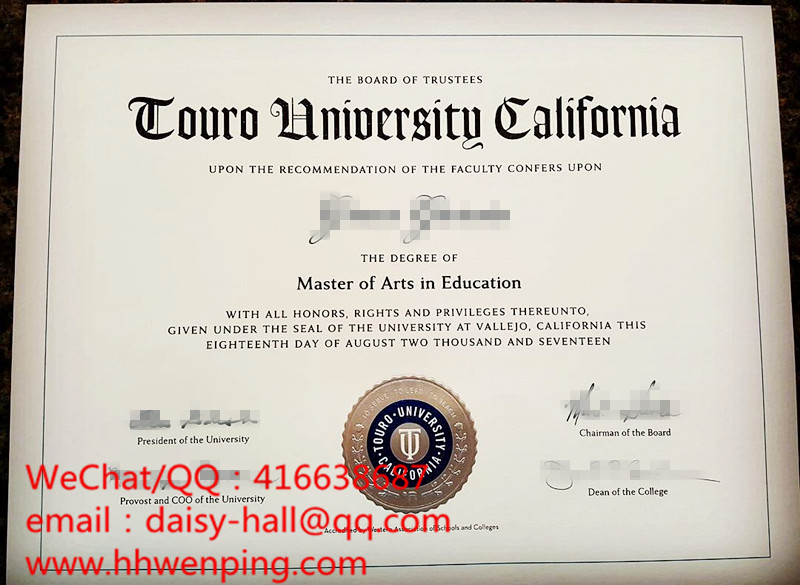 Touro University California degree certificate加利福尼亚杜鲁大学毕业证