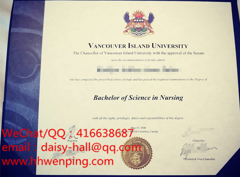 加拿大温哥华岛大学毕业证Vancouver Island University degree certificate