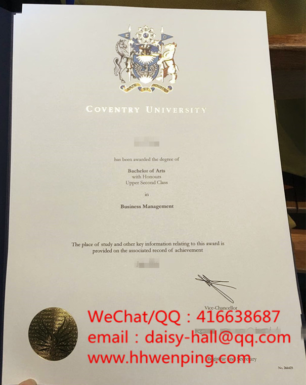 coventry university degree certificate英国考文垂大学学位证