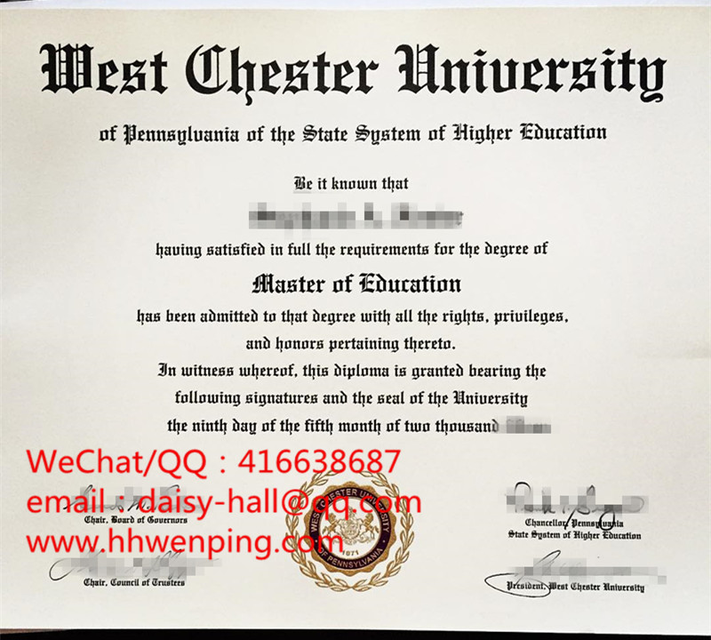 West Chester University diploma