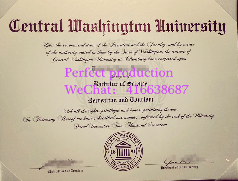 中央华盛顿大学本科学位Central Washington University bachelors certificate