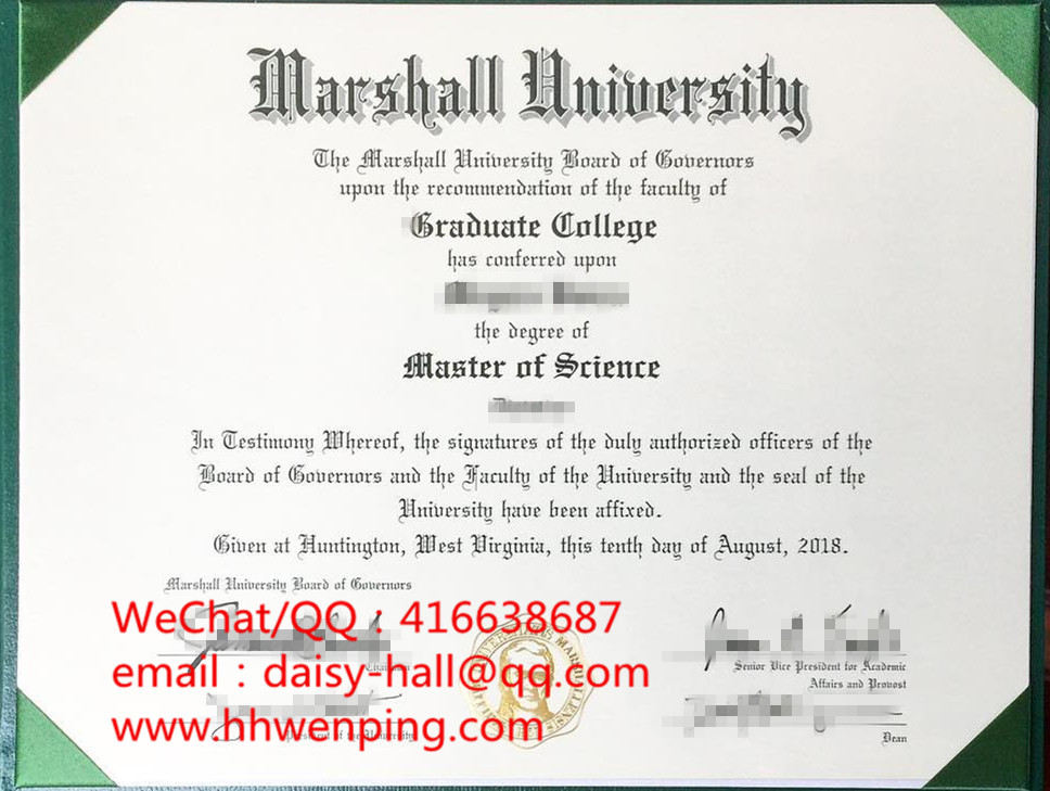marshall university degree certificate马歇尔大学毕业证书