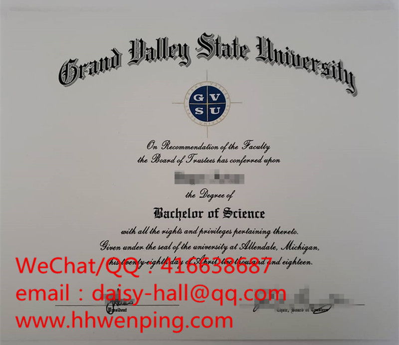 grand valley state university diploma 大峡谷州立大学毕业证书