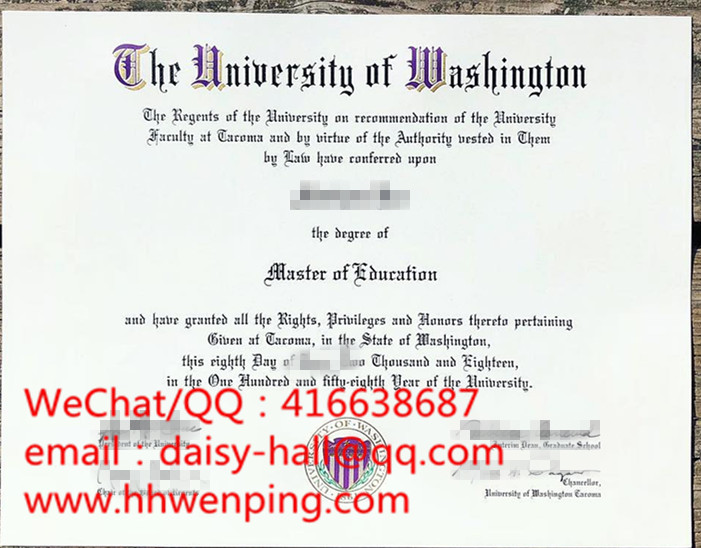 the university of washington degree certificate华盛顿大学毕业证书