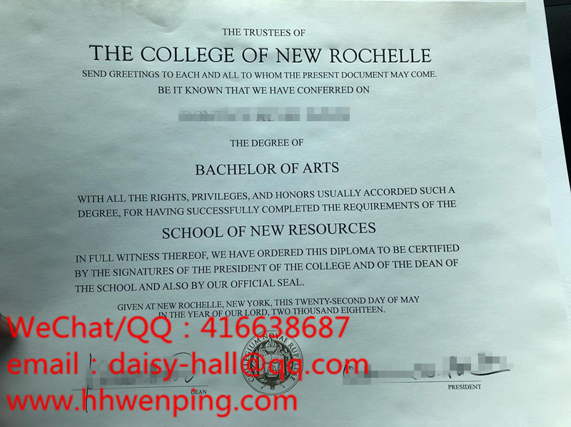 the college of new rochelle diploma 新罗歇尔学院毕业证
