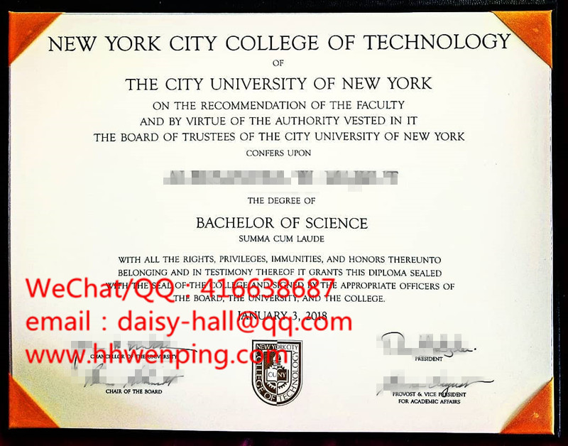 new york city college of technology diploma纽约大学理工学院毕业证