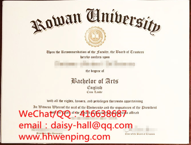 diploma of rowan university罗文大学毕业证书