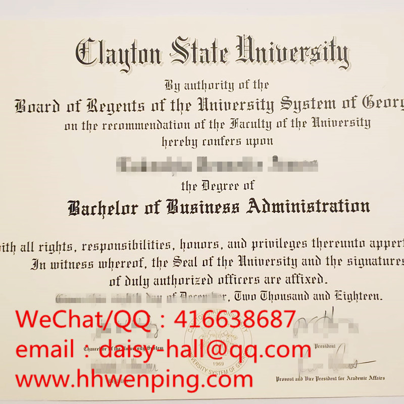 clayton state university graduation certificate克莱顿州立大学毕业证书