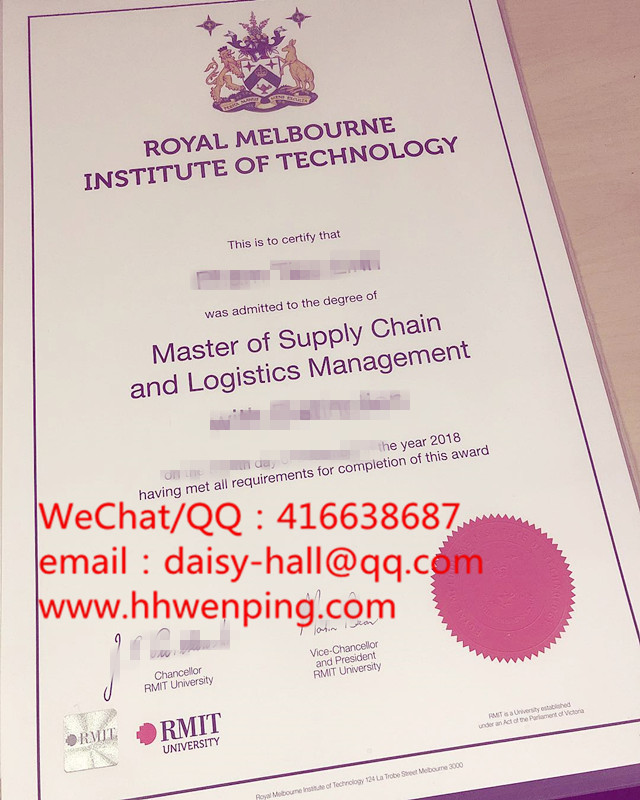 Royal Melbourne Institute of Technology University degree certificate皇家墨尔本理工大学毕业