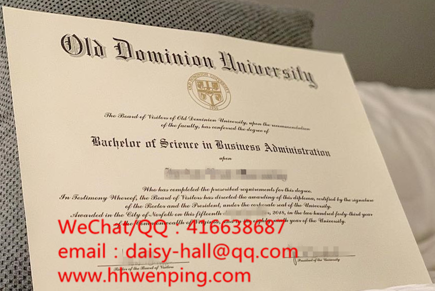 old dominion university graduation certificate欧道明大学毕业证书