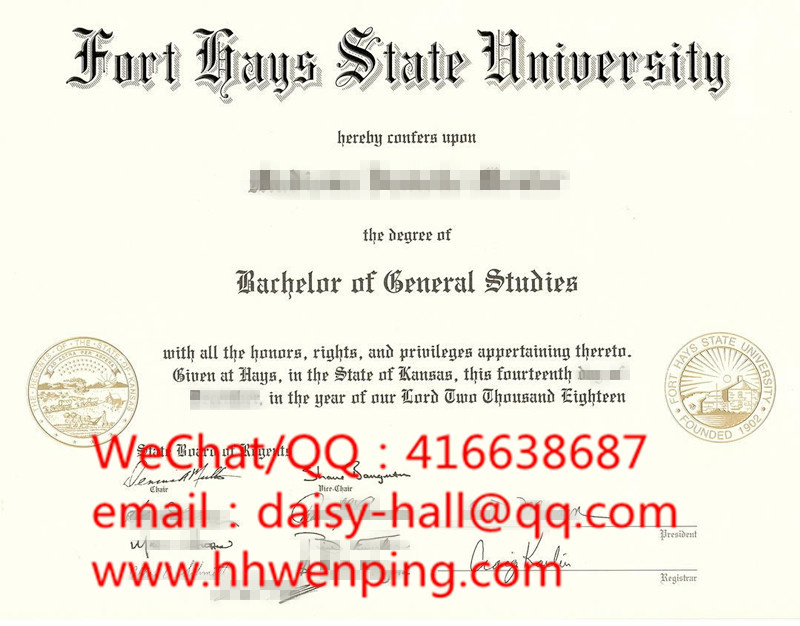 fort hays state university degree certificate美国福特海斯州立大学毕业证书