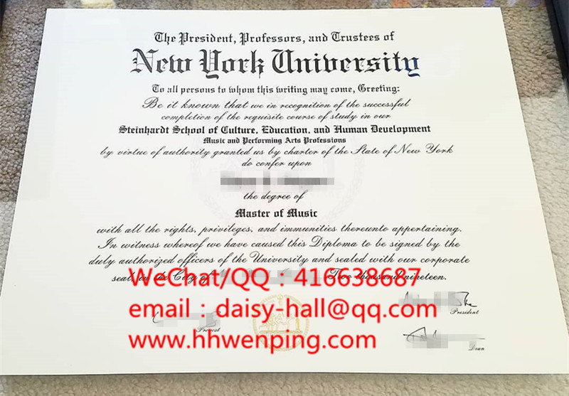 degree certificate of new york university纽约大学2019年毕业证