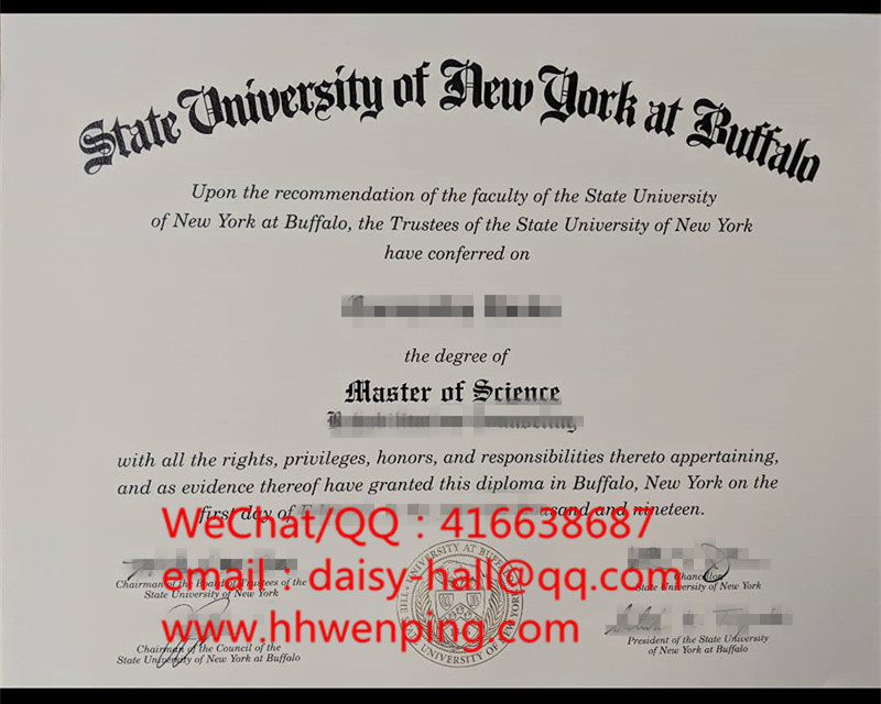 diploma from state university of new york at buffalo纽约州立大学布法罗分校毕业证