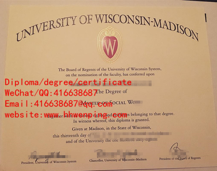 diploma from University of Wisconsin-Madison威斯康星大学麦迪逊分校毕业证