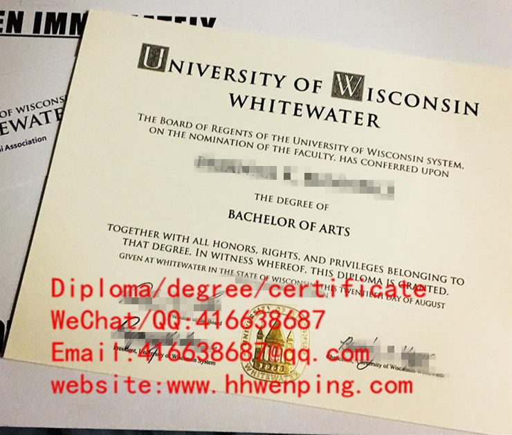 diploma from University of Wisconsin,Whitewater威斯康星大学白水分校毕业证书